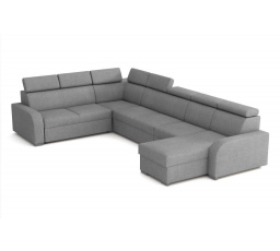 Rohová sedacia súprava v tvare U Nórsko sv.šedá