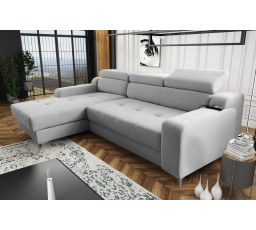 Rohová sedacia súprava Darina Premium L svetlosivá