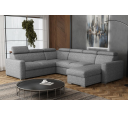 Sedacia súprava Petrit U pravá Aragon sivá