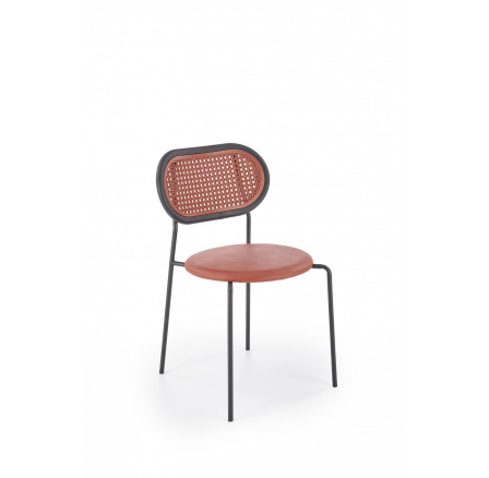 Jedálenská stolička K524, bordová/čierna