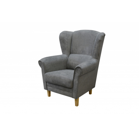 KLIPOS - kreslo látka R95 sivá, nohy bardolino kolekcia "FN" (K250)