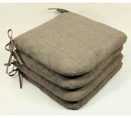 Vankúš na sedenie 40x40 cm sivá látka - sada 4 kusov