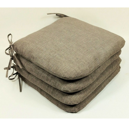 Vankúš na sedenie 40x40 cm sivá látka - sada 4 kusov