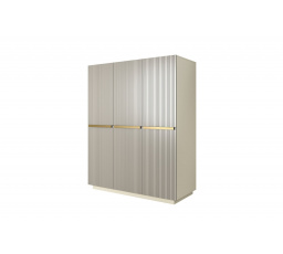 Šatní skriňa Nicole, kašmír / zlaté úchytky