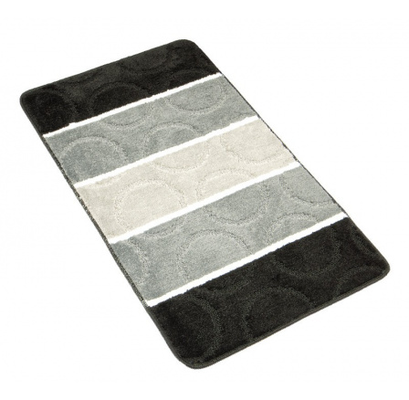 Kúpeľňová predložka 60x100cm Čiernošedé kruhy