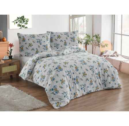 Obliečky francúzske krep 220x220, 70x90 Olivie blue