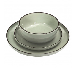 Sada jedálenských potrieb Temp pre 4 osoby zelená