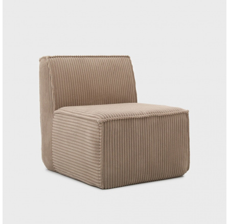 Modulárne kreslo LYKKE béžové menčestrové 73x88x73 cm 746864