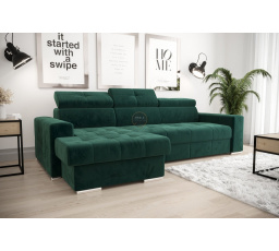 Rohová sedacia súprava s funkciou spania MARGO 160x250 - zelená, ľavá