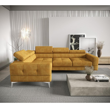 Rohová sedacia súprava TOSCANIA 250x180 - žltá, ľavá