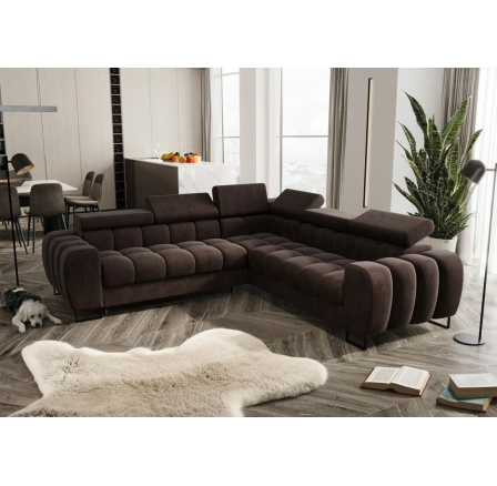 Rohová sedacia súprava ASPEN MAX 260x260 cm - hnedá, pravá Rohová sedacia súprava ASPEN MAX 260x260 cm - hnedá, pravá
