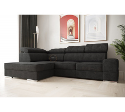 Rohová sedacia súprava ROYAL I 260×185 - grafit, ľavá