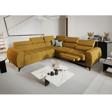 Rohová sedacia súprava PORTO II, relax 255X258 cm - žltá, pravá Rohová sedacia súprava PORTO II, relax 255X258 cm - žltá, pravá