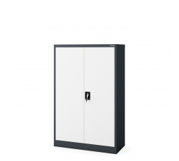 Kancelárska kovová skriňa na dokumenty KEVIN, 900 x 1400 x 400 mm, antracitovo-biela