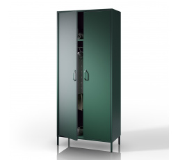 Kovová šatní skriňa fľaškovozelená FLAVIO