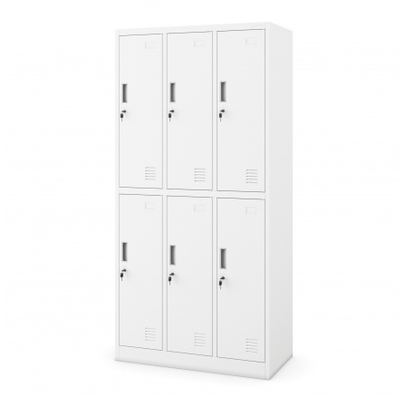 Biela šatníková skriňa s 6 boxmi IGOR 900 x 1850 x 450 mm