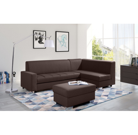 Rohová sedacia súprava MIX s taburetom, Malmo 28, Pravá