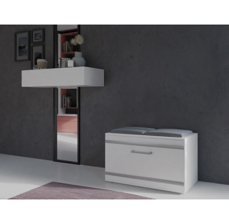 Botník GRANÁT, Biela/Sivá