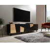 TV komoda ETNA, čierna matná/ čierna matná/ dub craft
