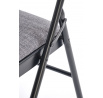 Skladacia stolička K566, čierna / popolavá