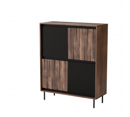 Komoda SWING KM-2, Orech/Čierna