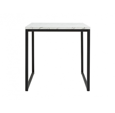 stôl AROZ LAW/40 mramor carrara biely/čierny kovový rám