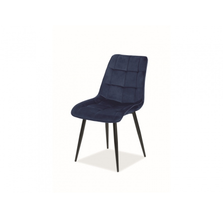 Jedálenská stolička CHIC Velvet, modrá Bluvel 86