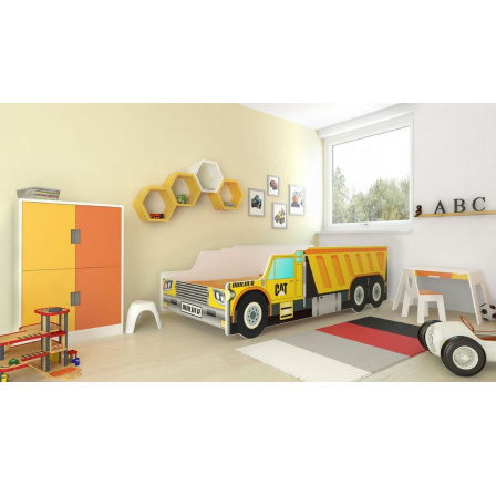 Posteľ s matracom CONSTRUCTION CAR 140x70