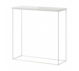 Konzola Milan Biela+Biely Lesk