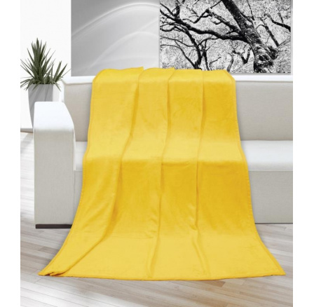Deka micro jednolôžko 150x200cm žltá
