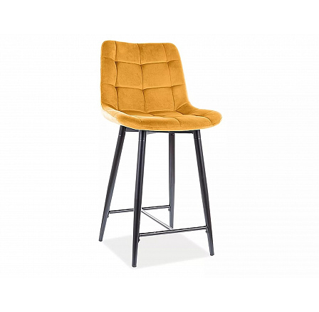 Barová stolička CHIC H-2, Curry Bluvel 68/čierna matná Barová stolička CHIC H-2, Curry Bluvel 68/čierna matná