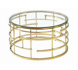 Konferenčný stôl LIVIA, transparentný/zlatý