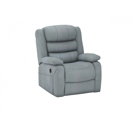 Elektricky polohovateľné relaxačné kreslo velvet šedé FR7-FXJG
