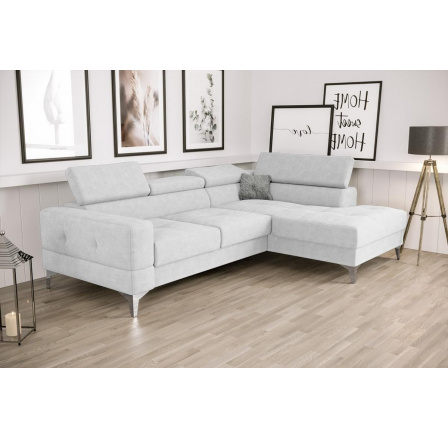 Rohová sedacia súprava TOSCANIA MINI s funkciou spania 170x250 cm - sivá, pravá