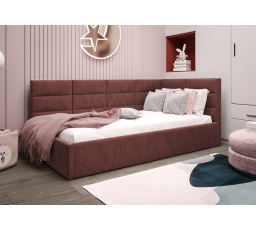 Posteľ ZAZU - ružová - T63, Pravá strana