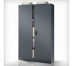Kancelárska kovová skriňa na dokumenty antracitová JAN II, 1150 x 1850 x 400 mm