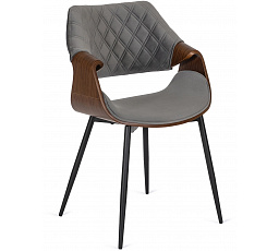 Stolička DAKOTA Sivá/Orech Zamatová
