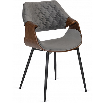 Stolička DAKOTA Sivá/Orech Zamatová