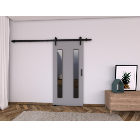 Posuvné dvere LOFT H80, sivo-čierne Posuvné dvere LOFT H80, sivo-čierne
