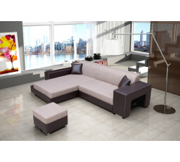 Rohová sedacia súprava Oskar L hnedá