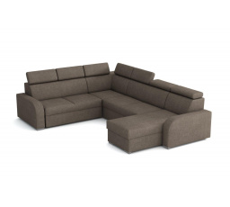 Rohová sedacia súprava v tvare U Nórsko hnedá