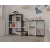 Regál Manja 2x3, antracit/biela