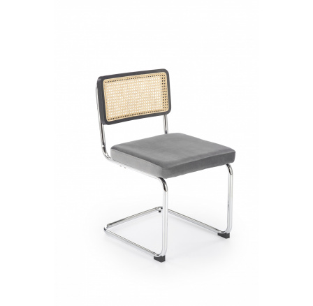 Jedálenská stolička K504, sivá/čierna