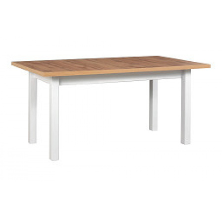 Jedálenský stôl MADONA 2XL (MODENA 2XL) rozkladací laminovaný dub wotan/noha biele drevo -kolekcia "DRE" (K150-Z)