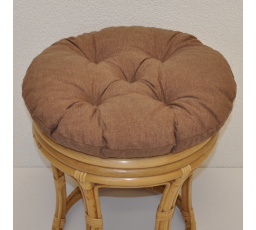 Vankúš na ratanovú stoličku s priemerom 40 cm - hnedý
