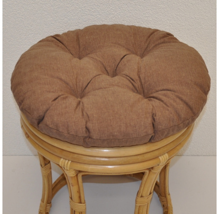 Vankúš na ratanovú stoličku s priemerom 40 cm - hnedý