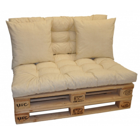 Vankúše na paletový nábytok - svetlá béžová látka