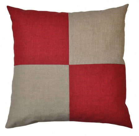 Veselý vankúš - tmavá béžová/vínová