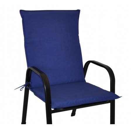 Polster na kreslo z ťahokovu UNI - látka modrý melír