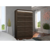 Posuvná skriňa s LED osvetlením BENISSO 120 Choco+Choco